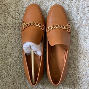 Tori Burch Mini Benton 20mm Char Loafer Calf Leather in Ambra NIX